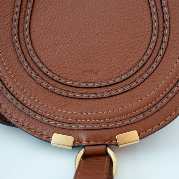 Chloe Small Marcie Saddle Bag in Grained Leather - Picture 6 of 15